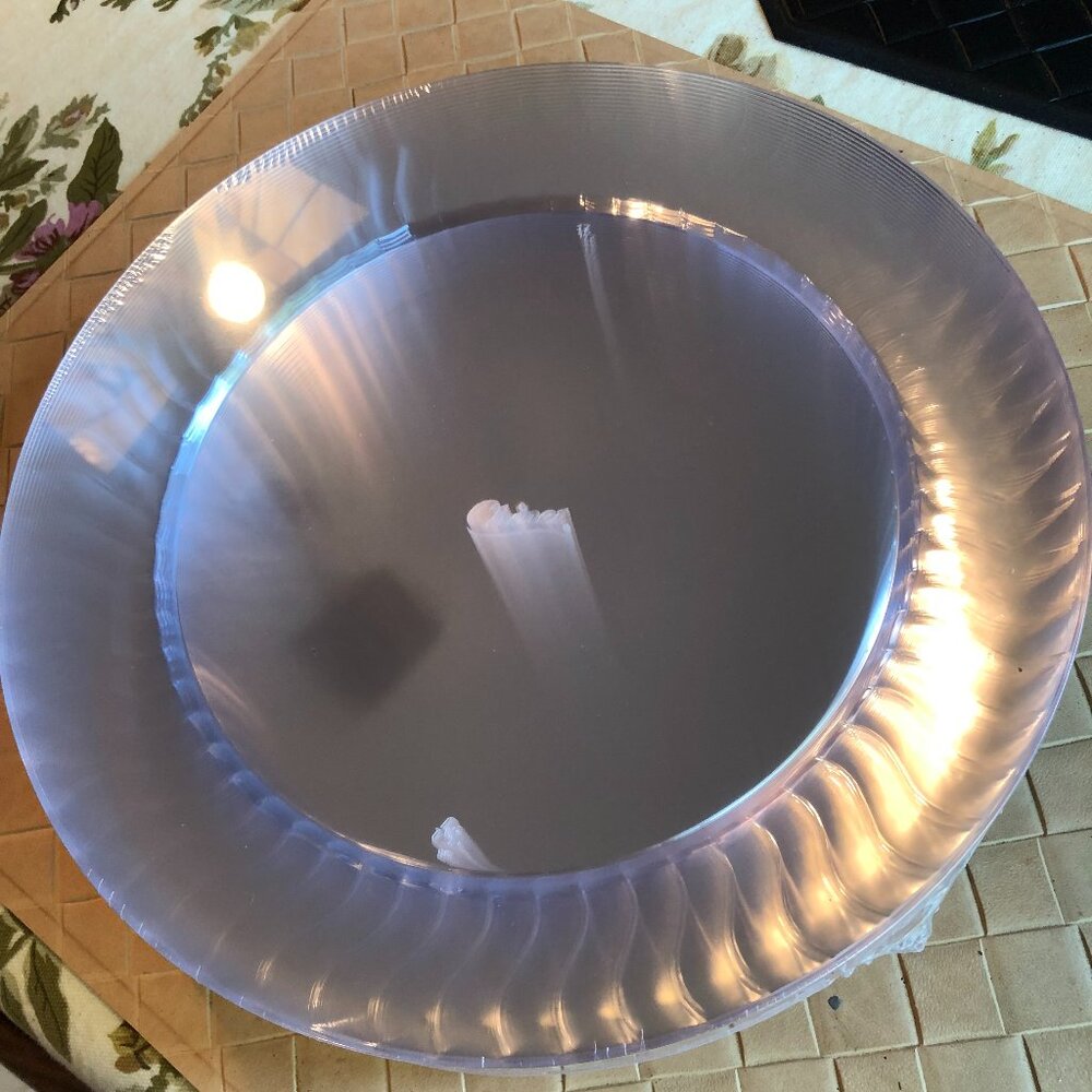 Chinet Cut Crystal Clear Disposable Dinner Plates 25 10"